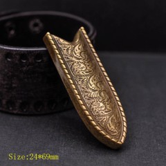 Vintage Copper Western Flower Engraved Cowboy Belt Pin buckle For 1&Prime; Belt Strap