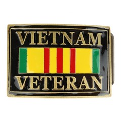 Made in USA, Vietnam War Veteran Metal Belt Buckle – FREE SHIPPING