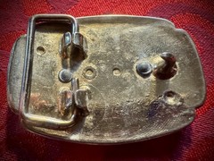 Western Horseshoe Frame Belt Buckle w/ 1942 Mercury Dime Coin, 2 inches