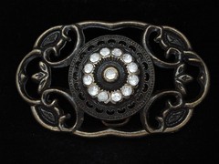 PA07117 REALLY NICE **FLORAL ORNAMENTAL** ART FASHION DESIGN BELT BUCKLE