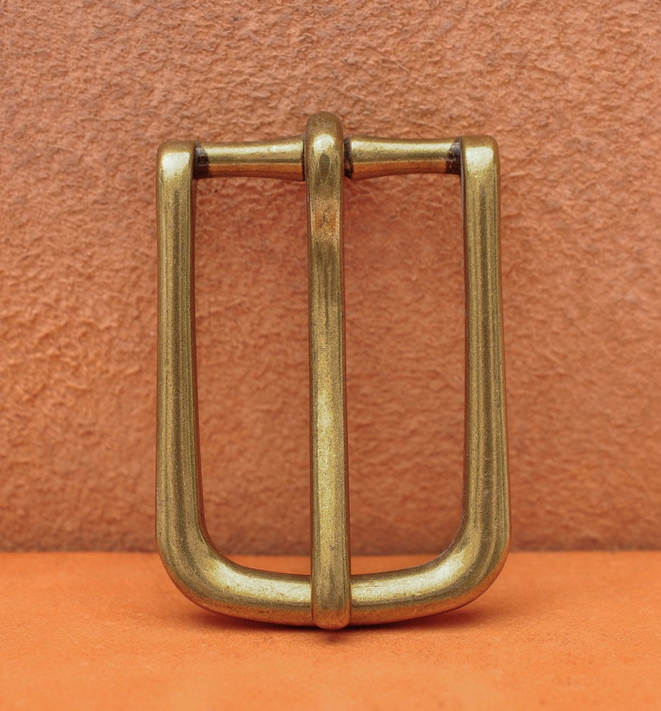 Retro Brass Long Big Heavy Single Prong Pin Leather Belt Buckle fits 40MM Strap