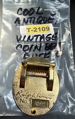 Ralph West Belt Buckle w/ Inlayed Buffalo Nickel, Indian Head Penny MORE T-2109