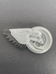 Eagle Skull Motorcycle Belt Buckle Wheel Chopper Biker Rider Gothic Tattoo Rock