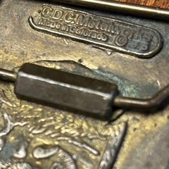 Vintage C.D.C. Metalworks Belt Buckle Bronze 1975 Vintage Geometric Ram 961
