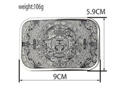 New Aztec Mayan calendar silver mens women&rsquo;s belt buckle