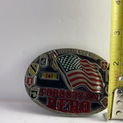 1987 VIETNAM VET Forgotten Hero Belt Buckle CH1468 Made in USA Glossy BEAUTIFUL