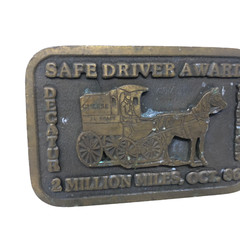 VTG Decatur Transportation 2 Million Miles Safe Driver Award 1986 Belt Buckle