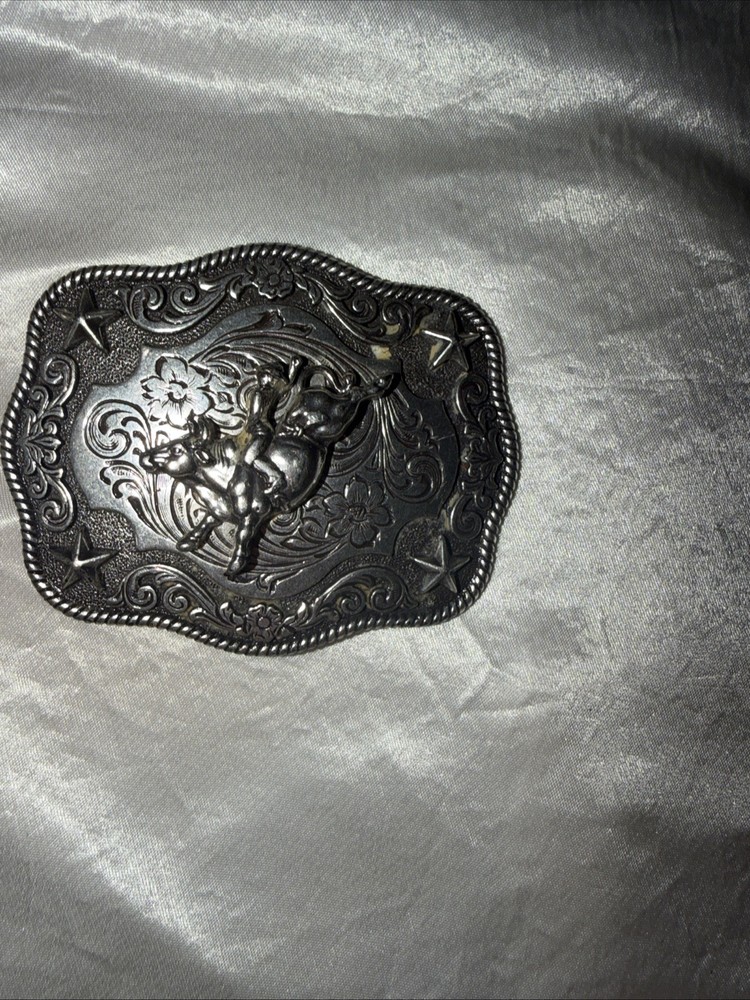 vintage NOCONA belt buckle RODEO metal steel WESTERN cowboy BULL RIDER
