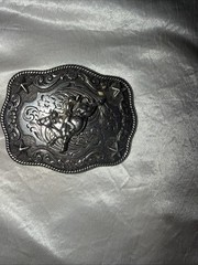 vintage NOCONA belt buckle RODEO metal steel WESTERN cowboy BULL RIDER