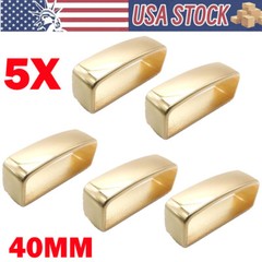 5X Gold 40mm/1.57in Solid Brass Belt Loop Belt Buckle Keeper Loop Ring US