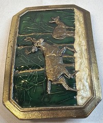 Deer Belt Buckle 1976 Rectangle 3.25 By 2.25 in Number D520 Made USA