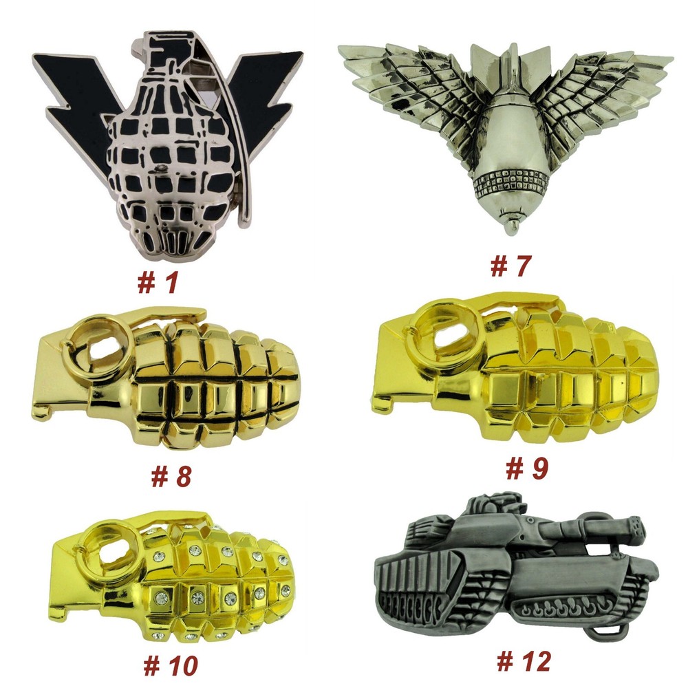 Hand Grenade Belt Buckle USA Military Army bomb Seal Navy Weapon Goth Tribal New