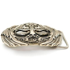 German silver belt buckle Yggdrasil, Norse mythology, Scandinavian tree of life