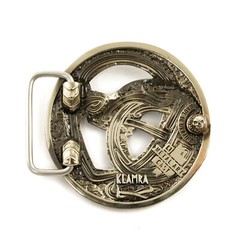 German silver belt buckle Ouroboros, World Serpent, Scandinavian, Nordic, Celtic