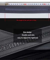 THS Leather Ratchet Belt for Men – Automatic Click Buckle, 36-40, Brown