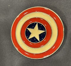 Mobtown Captain America Shield Marvel Metal Belt Buckle 2003 Chicago Vintage
