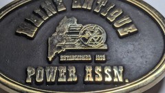 VINTAGE MAINE ANTIQUE POWER ASSN. BELT BUCKLE NORTHWEST BRASS WORKS