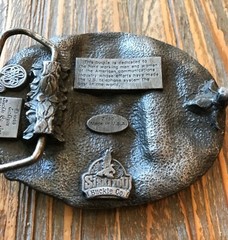 1988 SISKIYOU Telephone Communications Lineman Belt Buckle Z-50 U.S.A.