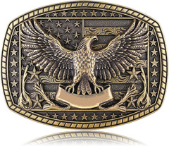 Western Cowboy Belt Buckle for Men Women- Longhorn Bull Head Cowboy Texas Rodeo