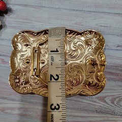 KIDS belt Buckle Saint jude San Judas Western belt Buckle Rose Tone & Silver
