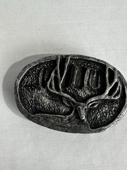Stetson 2003 Elk Buck Belt Buckle Rustic Western Hunting Lodge Aesthetic USA