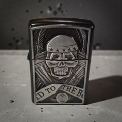Men’s Belt w/ Lighter Buckle Skull Western Belt 32–40 Gift for Him