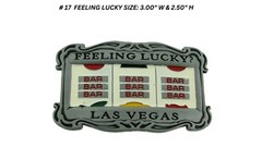 FEELINGG LUCKY LAS VEGAS Slot Machine Belt Buckle gambler Casino New Men Women