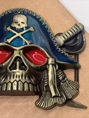 Skull Belt Buckle Green Pirate Metal Zinc Alloy New Western Casual Fashion Style