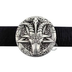 Ram&rsquo;s Head Pentagram Belt Buckle