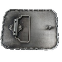 Dont Tread On Me Gun Belt Buckle 3.5 Inch Wide Pewter Tone Black Enamel #M-14