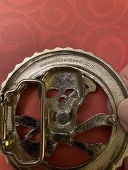 Vintage Skull & Crossbones Drinking Game with Spinner Belt Buckle