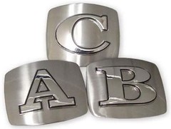 Men Women Vintage Silver Metal Initial Western A-Z Belt Buckle Cowboy Cowgirl