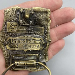 Commemorative 200 Years American Presidency Belt Buckle Solid Brass Red White