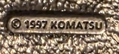 Vintage 1997 Metal Belt Buckle, Komatsu, D475A Tractor, Bulldozer, Construction