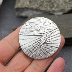 Round graphic belt buckle silver buckle removable buckle removable belt up to 4 cm
