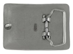 Western Floral Design Sterling Silver Plated Western Belt Buckle