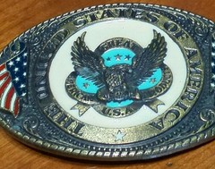United States Of America Seal Great American Products Belt Buckle USA Made 1986