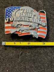 THE RIGHT TO BEAR ARMS BELT BUCKLE GW-13, BY SISKIYOU CO. (U.S.A) 1990