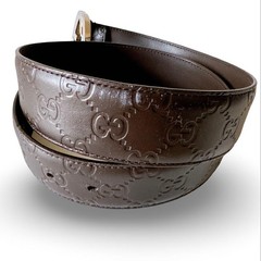 GUCCI Pre-Owned 411924 sima Interlocking Leather Belt