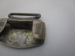 Antique Art Deco Hickok Sterling Silver Monogram Belt Buckle