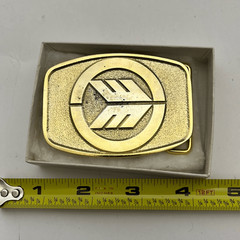 Men&rsquo;s Goldtone Metal Arrow Emblem Rectangular Western Belt Buckle