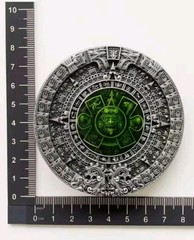 New Aztec Mayan calendar medallion round mens women&rsquo;s belt buckle 3&Prime; approx