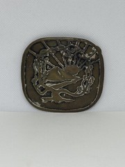 Vintage TREE OF LIFE belt buckle Solid Brass hippie boho 1970s western cowboy
