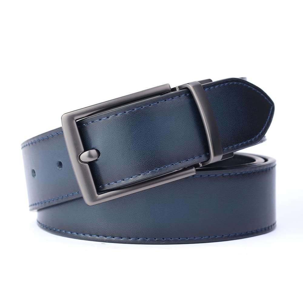Men&rsquo;s Navy Blue Classic Pin Buckle Belt, Casual & 120cm/47.2inch, Dark