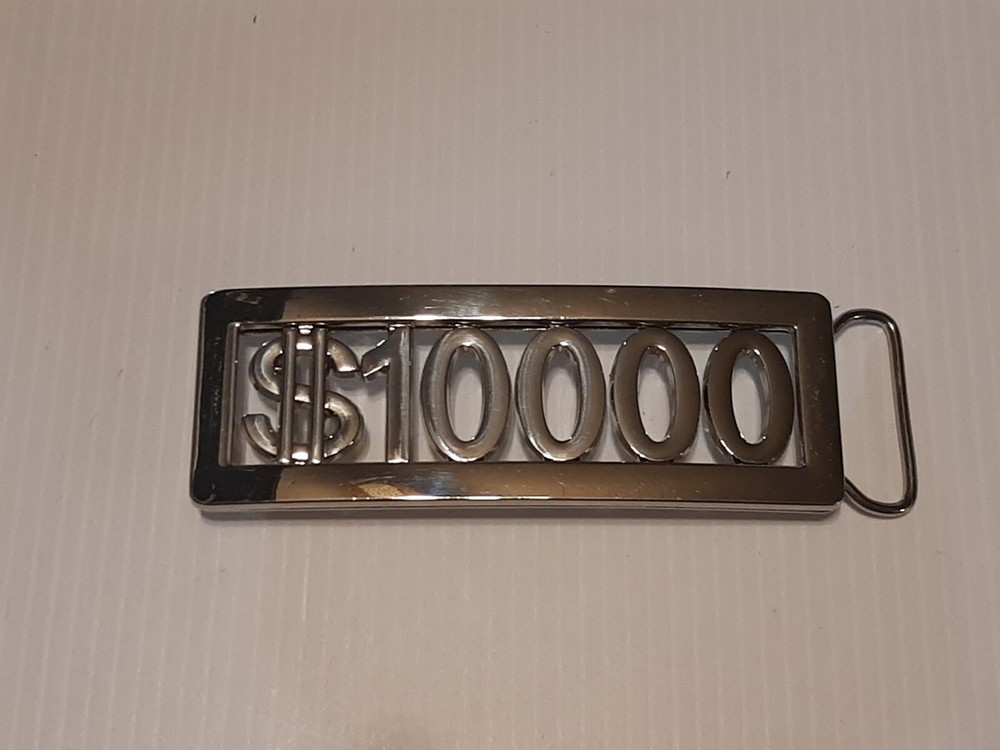 $10000 Dollar CUSTOM Belt Buckle -Put your Any Dollar Amount NUMBERS on Buckle