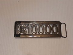 $10000 Dollar CUSTOM Belt Buckle -Put your Any Dollar Amount NUMBERS on Buckle