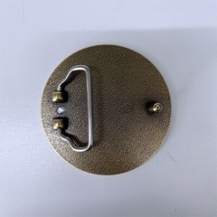 Antique Bronze Plated Total Flat Round Custom Blank Belt Buckle for Engraving