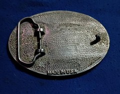 VTG Beaver Buckle Company Belt Buckle – Bass And Horse – Handcrafted Made In USA