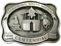 Edgemont South Dakota Centennial Belt Buckle 1890-1990 Train Horse #194/250
