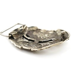 German silver belt buckle Yggdrasil, Norse mythology, Scandinavian tree of life